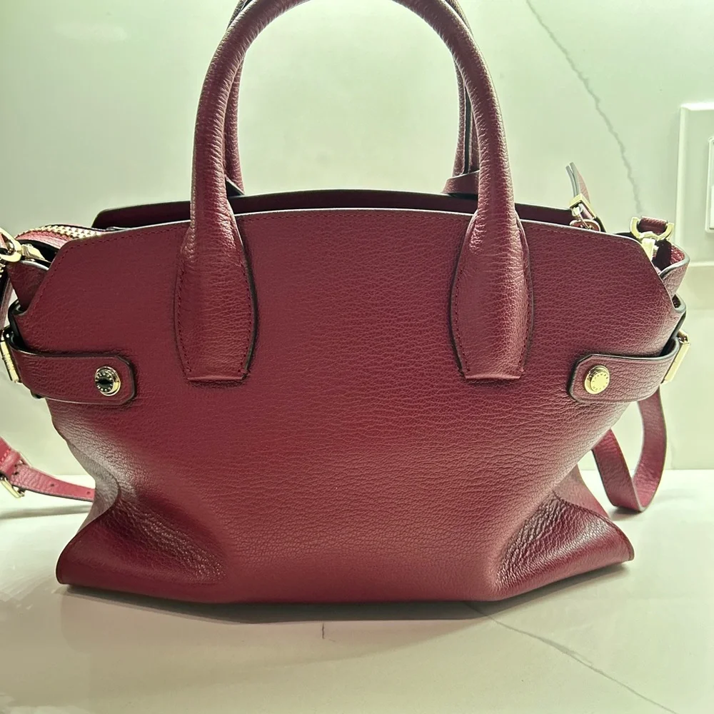 Henri Bendel Burgundy Floral Satchel - Picture 6 of 11